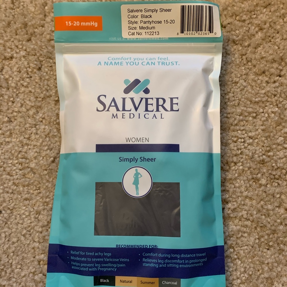 ***Hold for @cateout*****Salvere medical simply sheer pantyhose